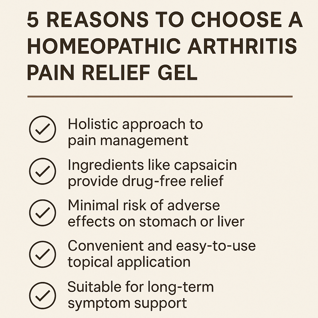 5 Reasons to Choose a Homeopathic Arthritis Pain Relief Gel