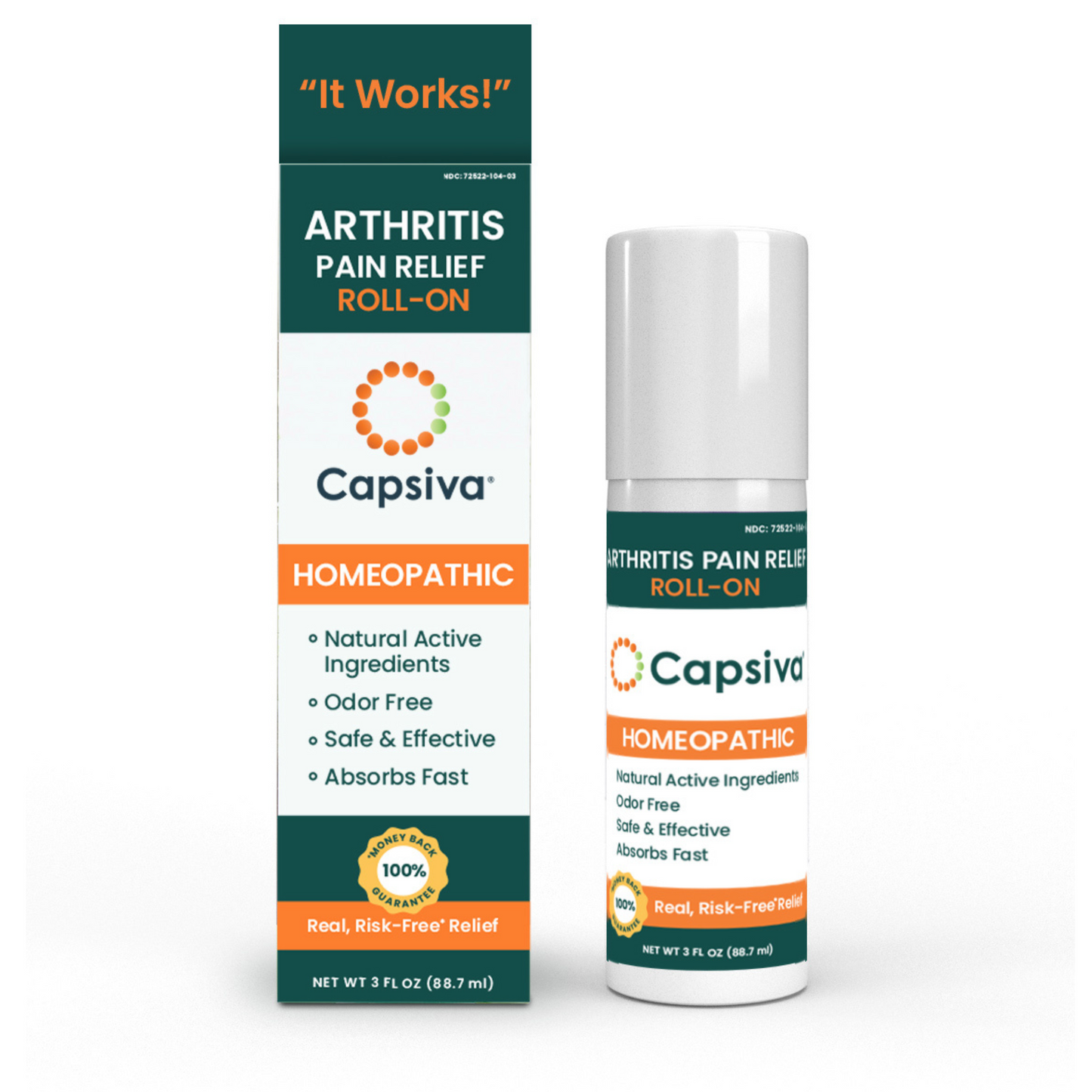 Capsiva Arthritis Pain Relief Roll-On (3oz)